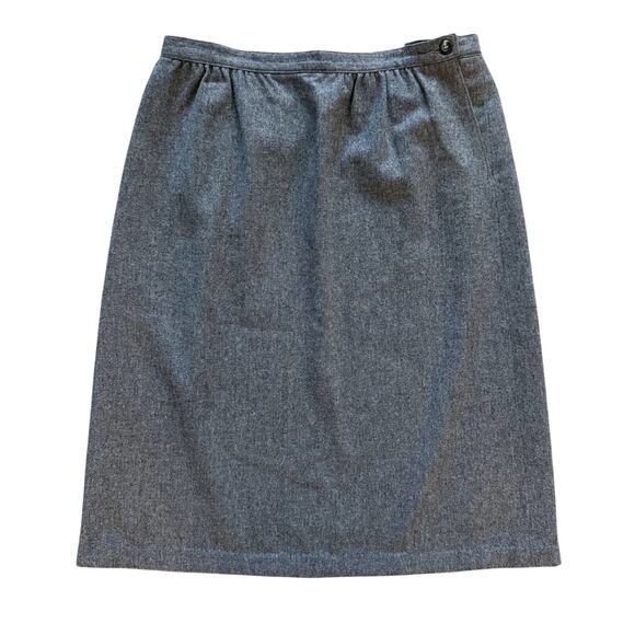 Pendleton Vintage 100% Wool Skirt Women Sz 12 14 Gray Midi preppy academia - Picture 1 of 11
